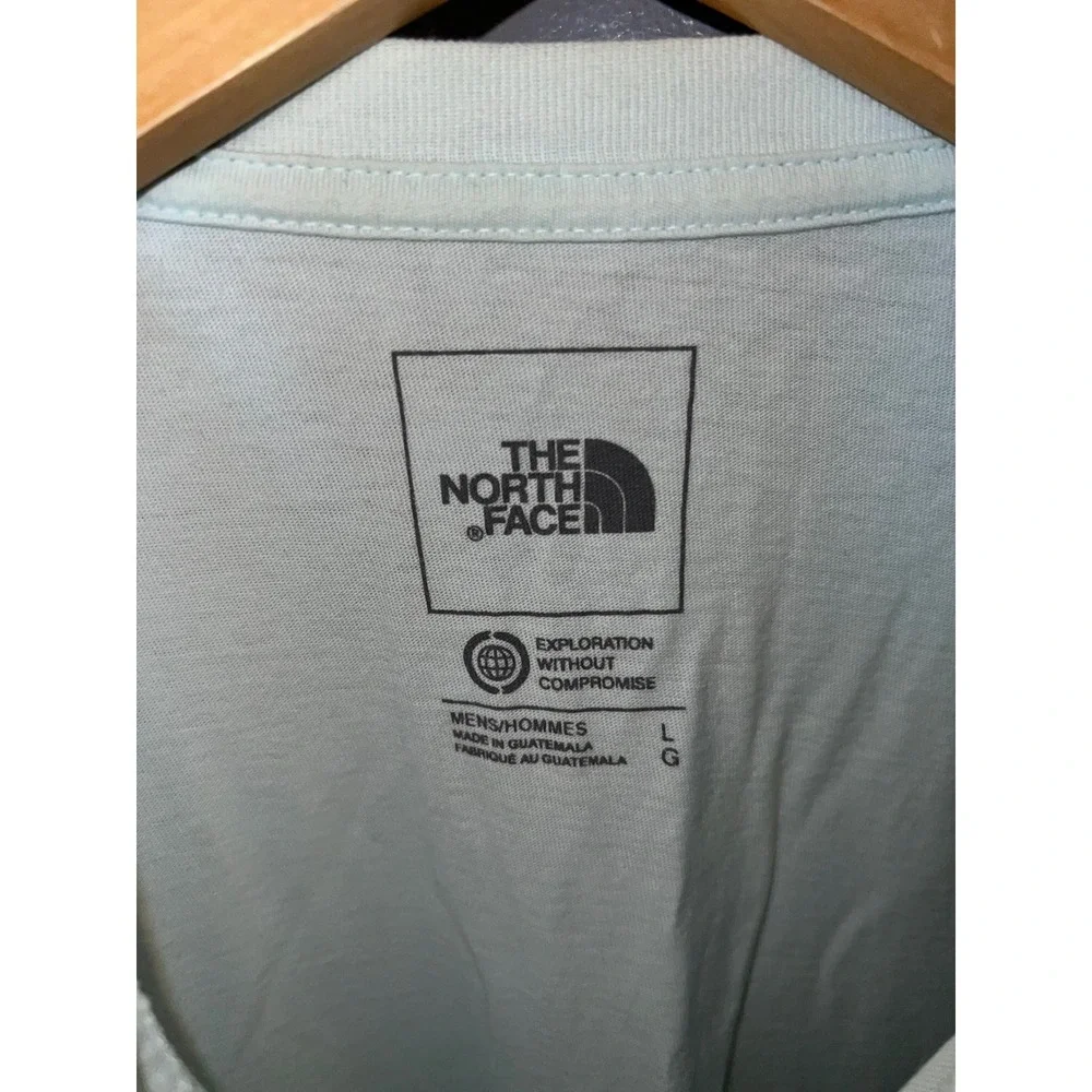 The North Face Mens Large Mint Green Graphic Logo Short Sleeve T-Shirt Tee